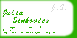 julia sinkovics business card